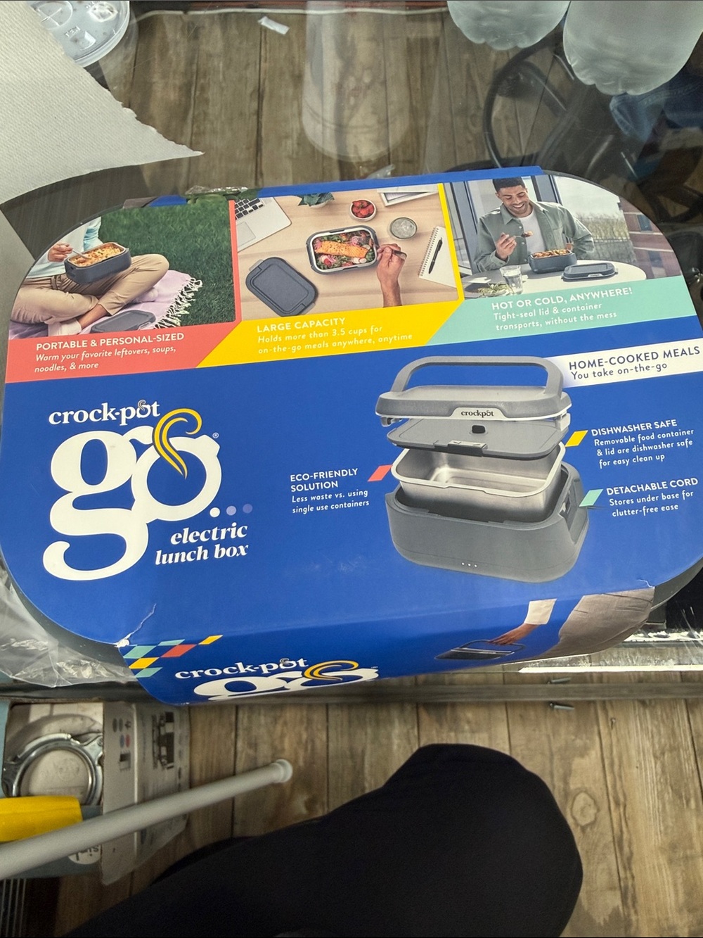 Crock-Pot GO Electric Lunch Box - Gray/Blue